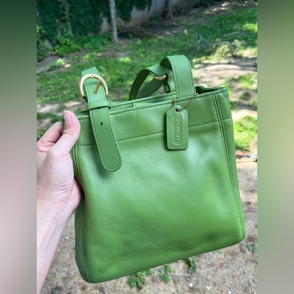 โSOLD FBโ๐ 100% Authentic Vintage Coach Buckle Bag #4157 in Leaf Green, 1997 ๐ - Picture 7 of 12
